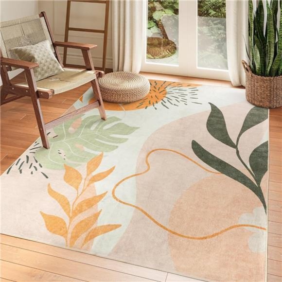 Washable Rug - Stain Resistant Area Rugs for Living Room